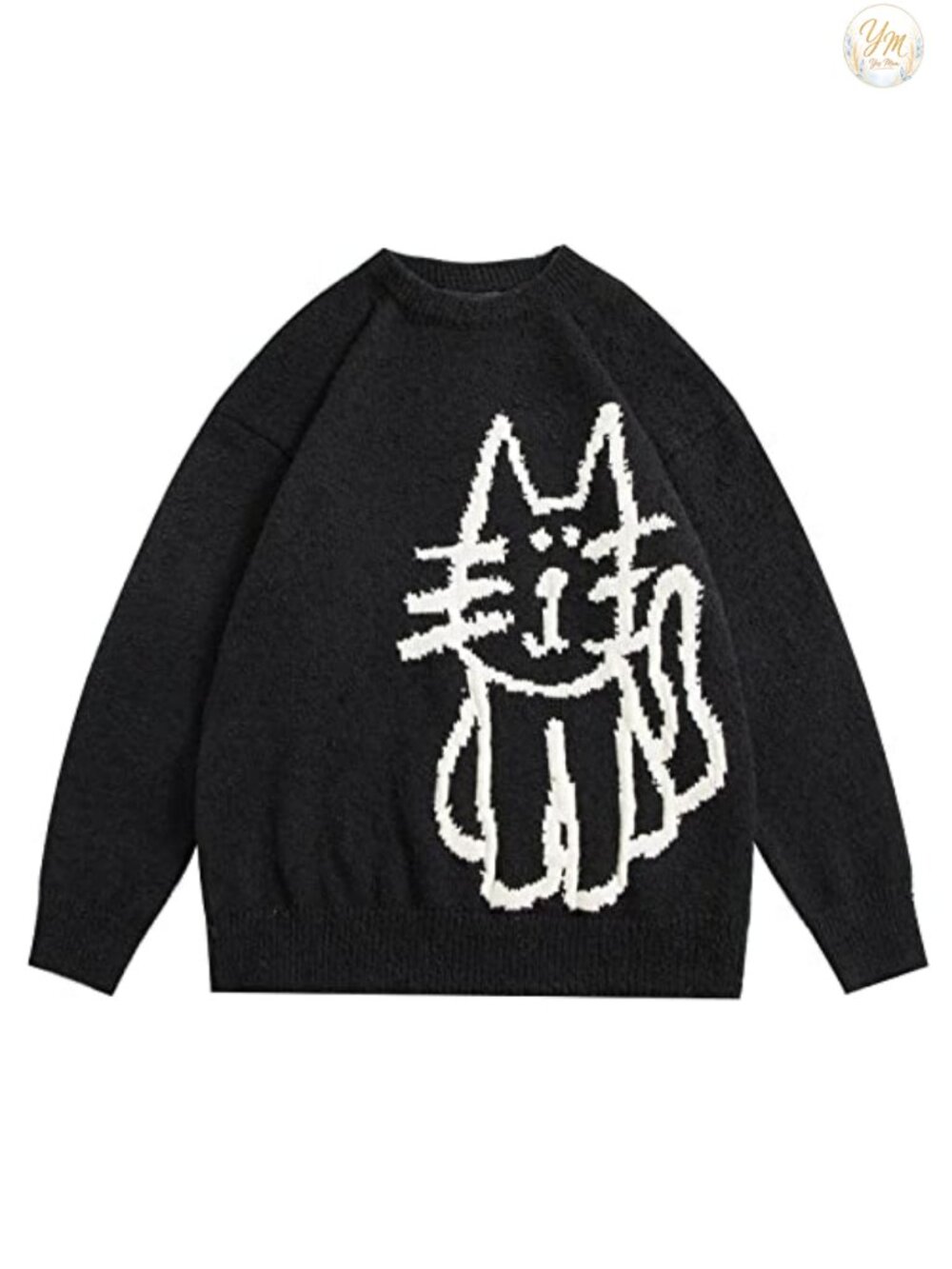 Oversized Cute Graphic Pullover Sweater Fall Winter Couple Tops
